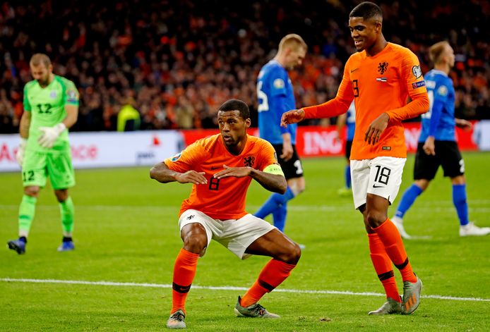 Wijnaldum gidst Oranje met hattrick voorbij Estland ...