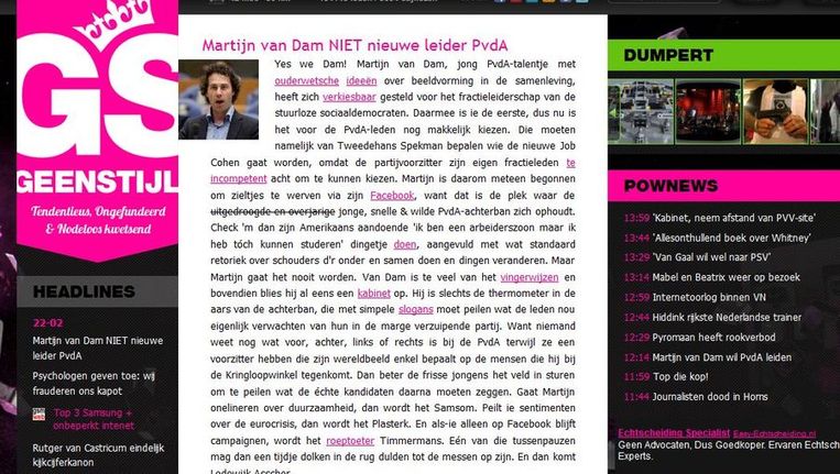 Geenstijl Gewoon Ouderwets Tietjesnieuws Waar De Rest Van Het Internet Ook Mee Vol Staat De Volkskrant