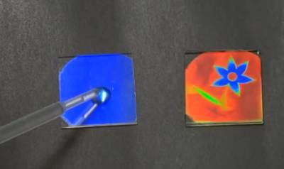 Onderzoekers maken 'schilderij' dat van kleur verandert