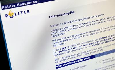 Politie komt thuis aangifte opnemen