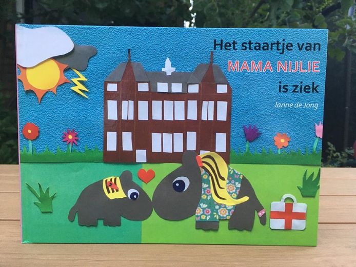 De cover van het boek 'Het staartje van mama Nijlie is ziek'.