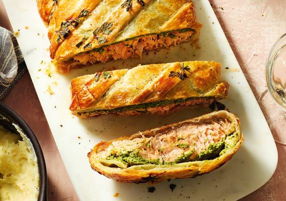 Surprise culinaire: spectaculaire zalm en croute