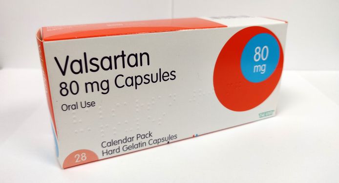 Valsartan-capsules tegen hoge bloeddruk.