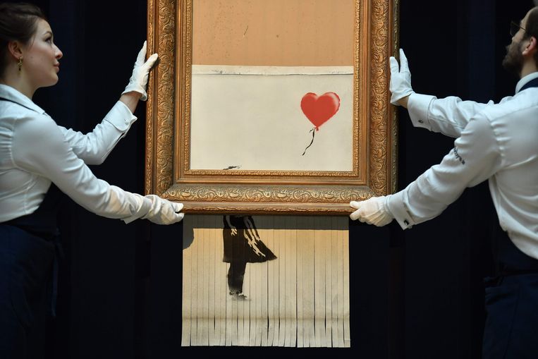 Het zelfvernietigende meisje van Banksy: kunst of niet ...