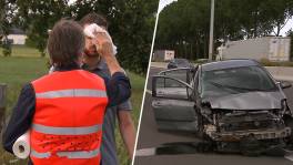 Luk Alloo helpt bestuurder na spectaculair ongeval