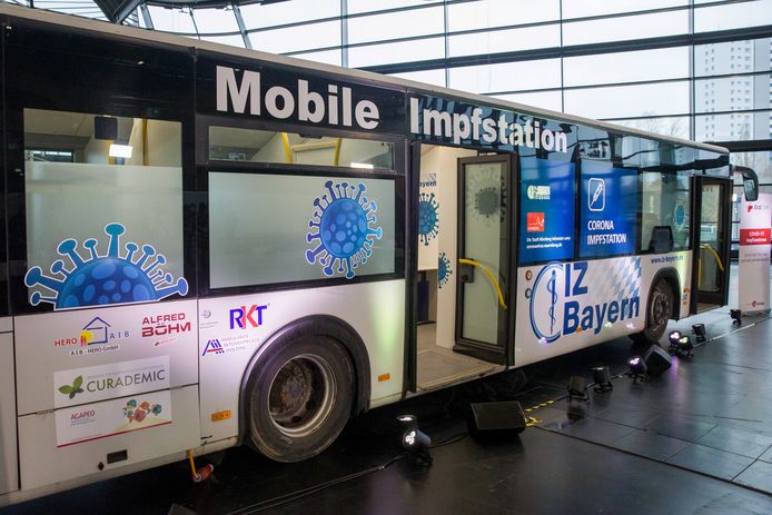 Duitsland gaat gebruik maken van mobiele vaccinatiestations, zoals hier in Neurenberg.