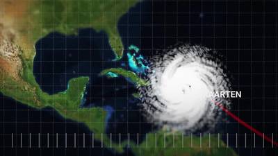De verpulverende route van orkaan Irma