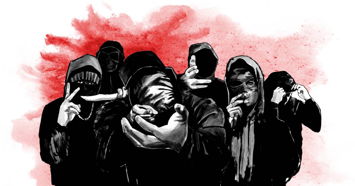 Verdachte drillrappers na dodelijke steekpartij voor de rechter .