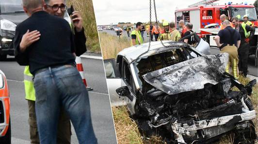 Drama nipt vermeden: helden Erik (56) en Mosbah (59) redden vrouw uit brandend wrak op snelweg