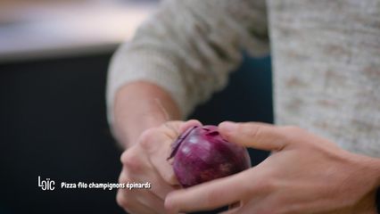 74. Pizza filo champignons épinards