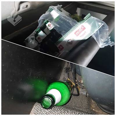 Vrachtwagenchauffeur rijdt zwalkend over A12 met flesjes bier bij de hand