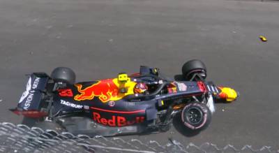 Verstappen start na crash achteraan in Monaco