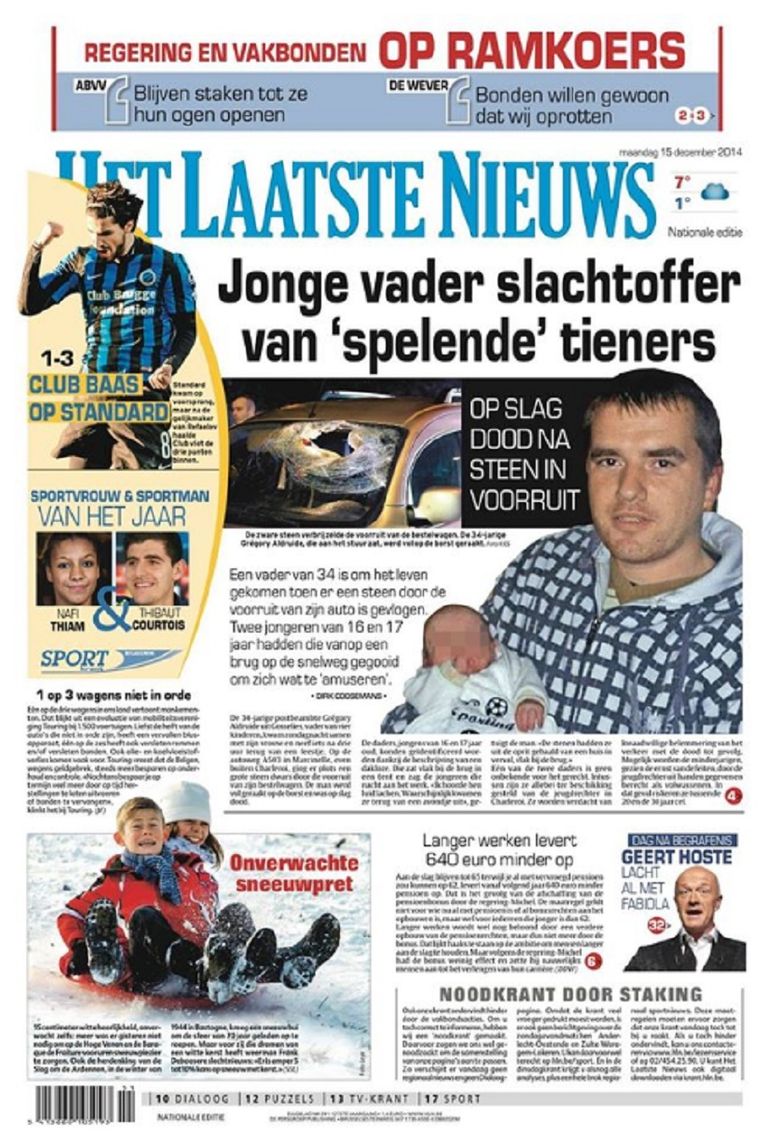 Krant door staking niet ontvangen? Download ze hier | Binnenland | Nieuws | HLN