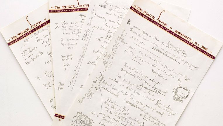 Handgeschreven Tekst Van Dylans Like A Rolling Stone Levert