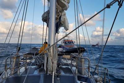 Onbemand schip aangespoeld bij Goedereede