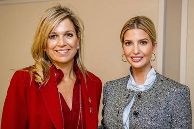 Koningin Máxima praat in New York met Ivanka Trump