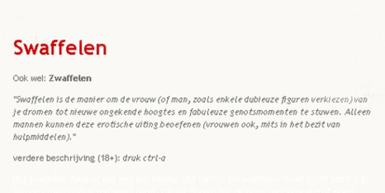 Swaffelen Uitgeroepen Tot Woord Van Het Jaar De Morgen