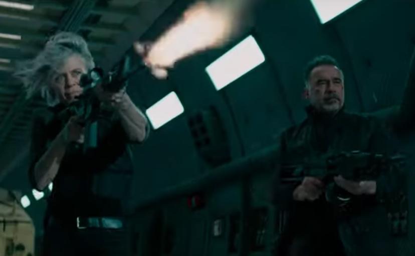 Terminator 6 Dark Fate Linda Hamilton Arnold Schwarzenegger guns