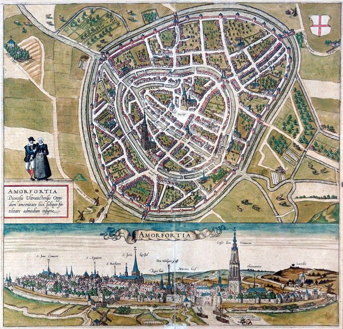 Kaart Van Amersfoort Uit 1588 Onder De Hamer Binnenland Ad Nl