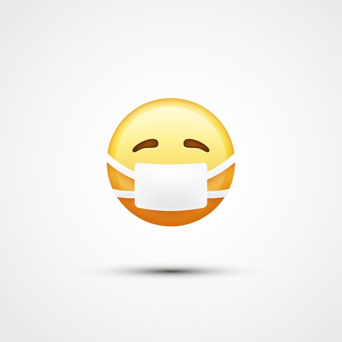 De mondkapje-emoji groeit aan populariteit door het coronavirus.