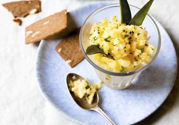Superlight dessert: fruitsorbet met munt én een koekje