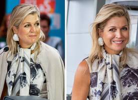 Dít is wanneer koningin Máxima een sjaaltje draagt