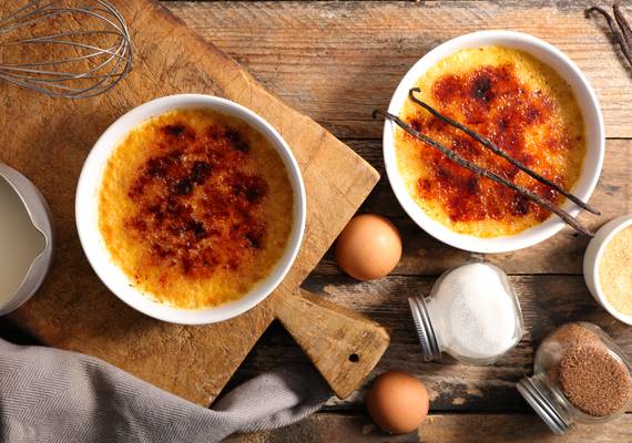 Déze bijzondere combinatie blijkt heel lekker: crème brûlée met geitenkaas