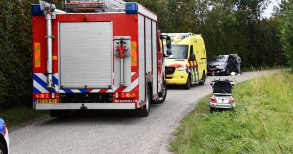 Scootmobiel rijdt de berm in, bestuurder naar ziekenhuis gebracht: VLISSINGEN