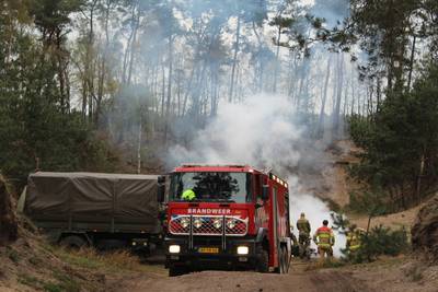 Brand op Edese heide door militaire oefening